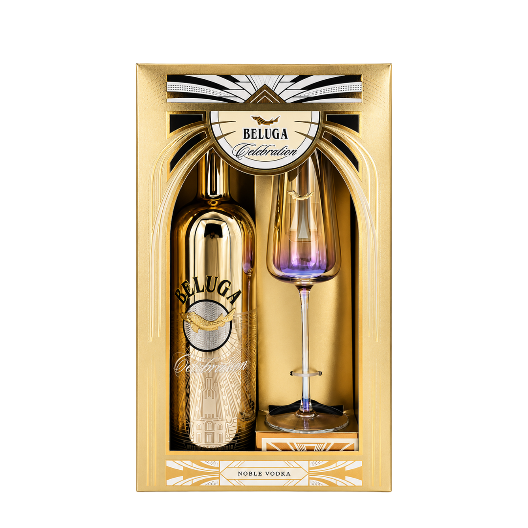 Beluga Vodka | Celebration 70cl with Flute Glass