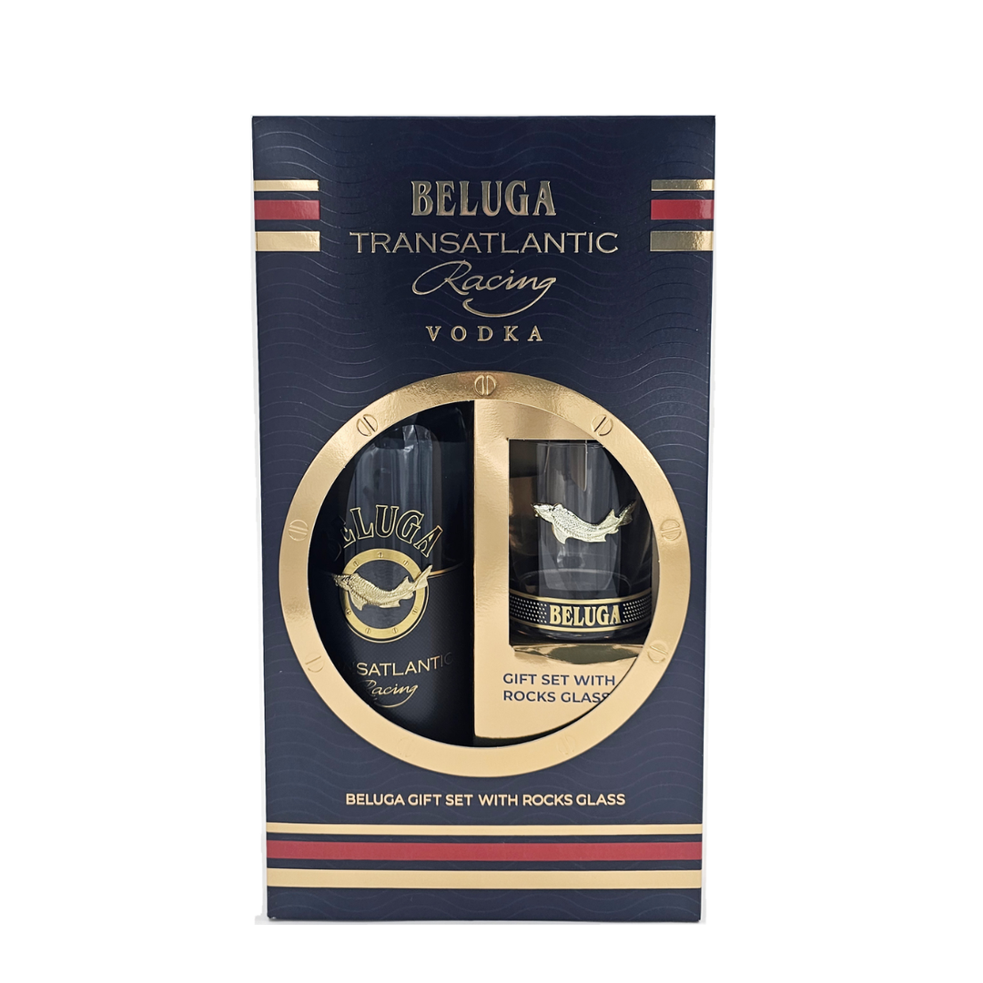 Beluga Vodka | Transatlantic Racing (70cl) with Rocks Glass (Gift Set)