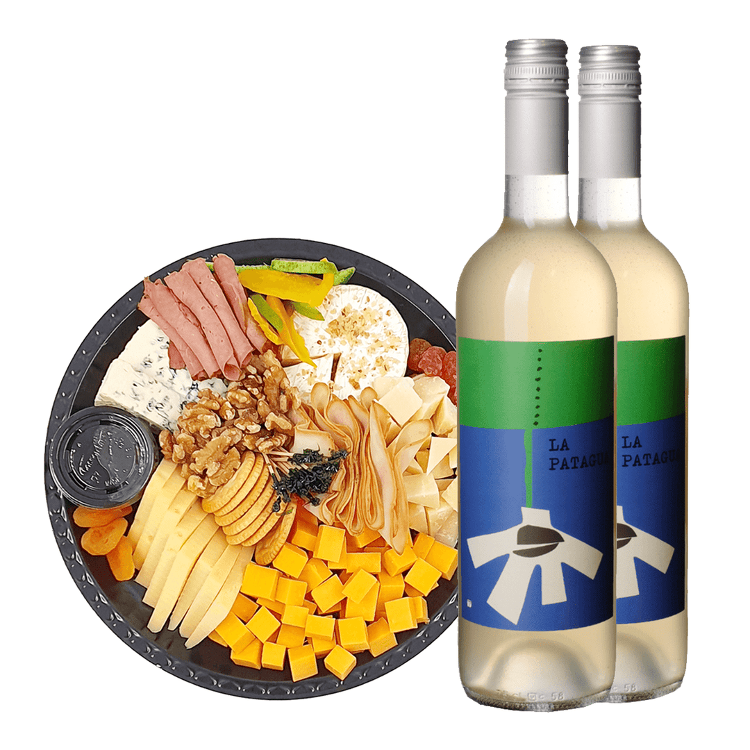 Cheese & Wine Delight: La Patagua & Platter - Bundle | Wine & Cheese - Buy online with Fyxx for delivery.