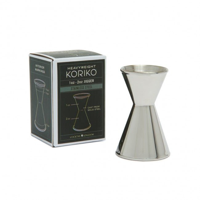 Cocktail Kingdom | Heavyweight KORIKO® Jigger (1oz/2oz) - Bar Accessory - Buy online with Fyxx for delivery.